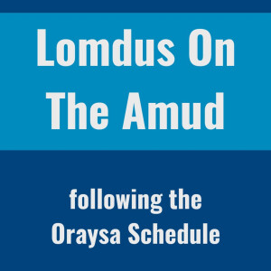 Lomdus On The Amud: Following The Oraysa Schedule