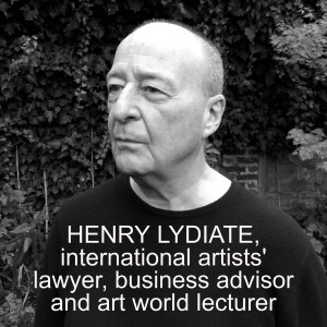 HENRY LYDIATE, international artists’ lawyer, business advisor and art world lecturer