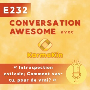 232 - Introspection estivale ; Comment vas-tu, pour de vrai?