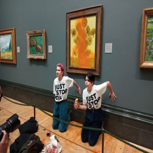 Activists arrested after throwing soup on Van Gogh painting in London