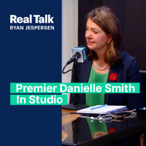 Premier Danielle Smith in the Real Talk Studio