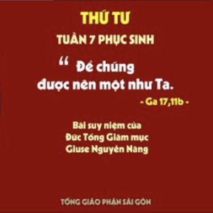 Suy niệm Lời Chúa: thứ Tư tuần 7 Phục sinh - Đức TGM Giuse Nguyễn Năng