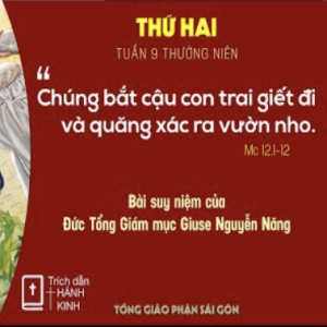 Suy niệm Lời Chúa: thứ Hai tuần 9 Thường niên - Đức TGM Giuse Nguyễn Năng