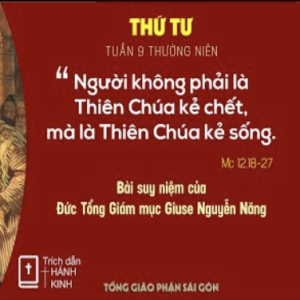 Suy niệm Lời Chúa: thứ Tư tuần 9 Thường niên - Đức TGM Giuse Nguyễn Năng