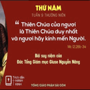 Suy niệm Lời Chúa: thứ Năm tuần 9 Thường niên - Đức TGM Giuse Nguyễn Năng