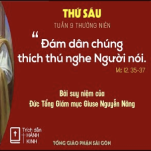 Suy niệm Lời Chúa: thứ Sáu tuần 9 Thường niên - Đức TGM Giuse Nguyễn Năng