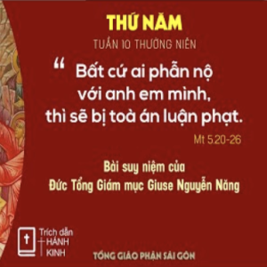 Suy niệm Lời Chúa: Thứ Năm tuần 10 Thường niên - Đức TGM Giuse Nguyễn Năng