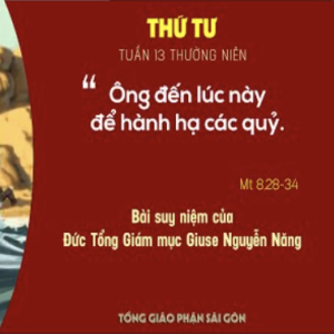 Suy niệm Lời Chúa: Thứ Tư tuần 13 Thường niên (Mt 8,28-34) - Đức TGM Giuse Nguyễn Năng