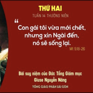 Suy niệm Tin mừng: Thứ Hai tuần 14 Thường niên (Mt 9,18-26) - Đức TGM Giuse Nguyễn Năng