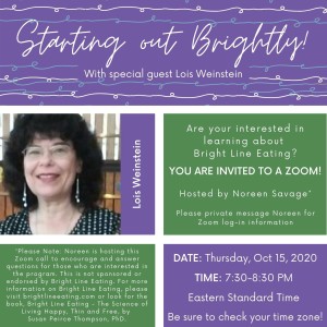 Starting Out Bright  - Hosted by Noreen Savage with special guest, Lois Weinstein