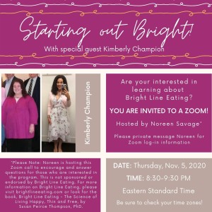 Starting Out Bright  - Hosted by Noreen Savage with special guest, Kimberly Champion