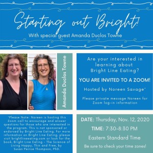 Starting Out Bright  - Hosted by Noreen Savage with special guest, Amanda Duclos Towne