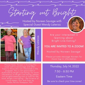 Starting Out Bright - hosted by Noreen Savage with special guest, Wendy Laterza