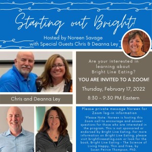 Starting Out Bright - hosted by Noreen Savage with special guests, Chris and Deanna Ley