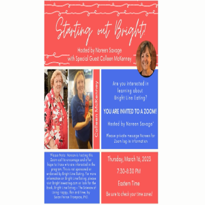 Starting Out Bright - hosted by Noreen Savage with special guest, Colleen McKenney