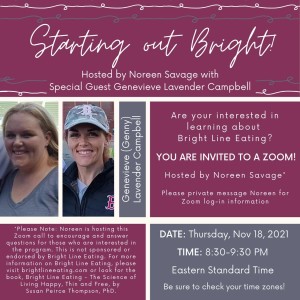 Starting Out Bright - hosted by Noreen Savage with special guest, Genevieve Lavender Campbell