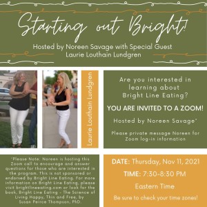 Starting Out Bright - hosted by Noreen Savage with special guest, Laurie Louthain Lundgren