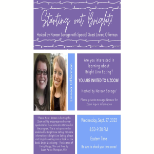 Starting Out Bright - hosted by Noreen Savage with special guest, Linnea Offerman