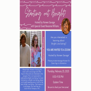 Starting Out Bright - hosted by Noreen Savage with special guest, Rexanne Williams