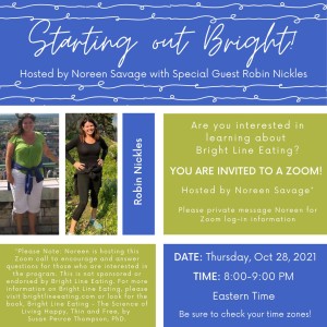 Starting Out Bright - hosted by Noreen Savage with special guest, Robin Nickles