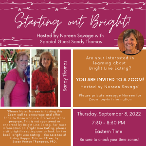 Starting Out Bright - hosted by Noreen Savage with special guest, Sandy Thomas