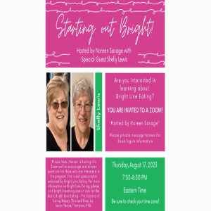 Starting Out Bright - hosted by Noreen Savage with special guest, Shelly Lewis