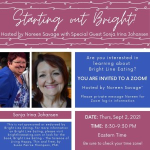 Starting Out Bright  - Hosted by Noreen Savage with special guest, Sonja Irina Johansen