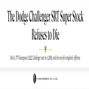 CCC Sunday Special – A Review And Analysis Of The Dodge Challenger Super Stock!