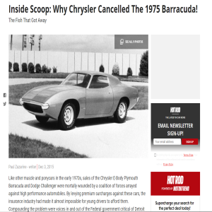 CCC Sunday Special: Learning About The Failed 1975 Plymouth Barracuda