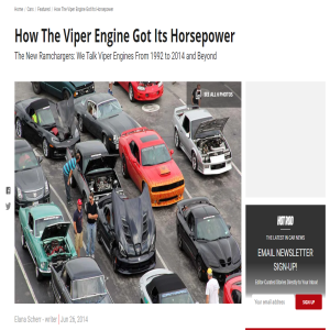 CCC Special: The Engineering That Went Into Getting The Viper Its Horsepower
