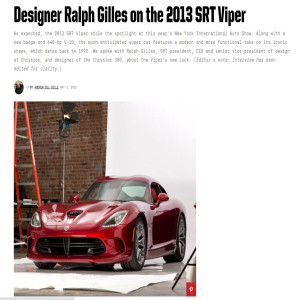 A Designer And His Car – Viper Week 2021!