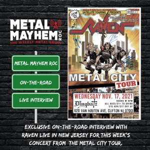 RAVEN- - Exclusive on location interview from heavy metal club Dingbatz in Clifton ,New Jersey. Gallagher brothers talk new tour, old songs and crazy NY/NJ Fans.