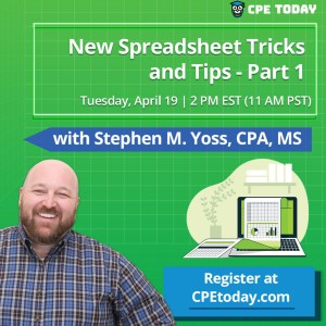 New Spreadsheet Tricks and Tips - Part 1