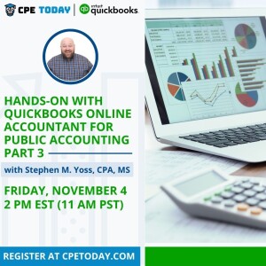 Hands-on with QuickBooks Online Accountant for Public Accounting – Part 3