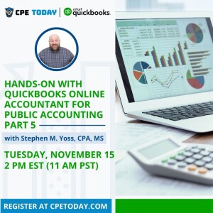 Hands-on with QuickBooks Online Accountant for Public Accounting – Part 5