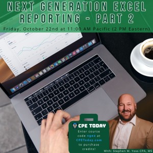 Next Generation Excel Reporting - Part 2