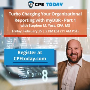 Turbo Charging Your Organizational Reporting with myDBR - Part 1