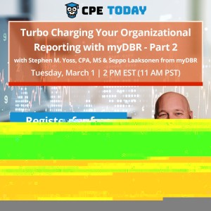 Turbo Charging Your Organizational Reporting with myDBR - Part 2