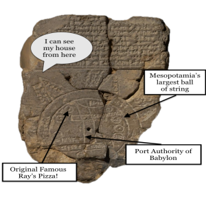 The Mesopotamian Map of Mystery, Or, From Babylon to the Boondocks and Back Again, Hopefully