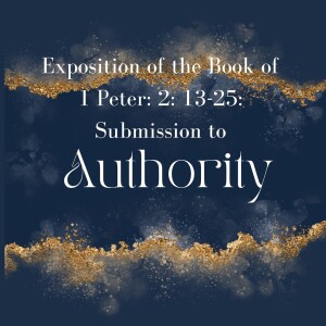 Exposition of the Book of 1 Peter: 2: 13-25: Submission to Authority