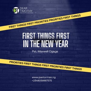 First Things in The New Year Part 4