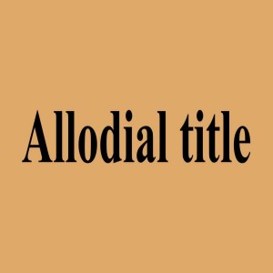 Allodial Title: saving your land from the government