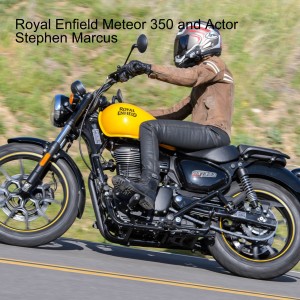 Royal Enfield Meteor 350 and Actor Stephen Marcus