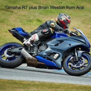 Yamaha R7 plus Brian Weston from Arai