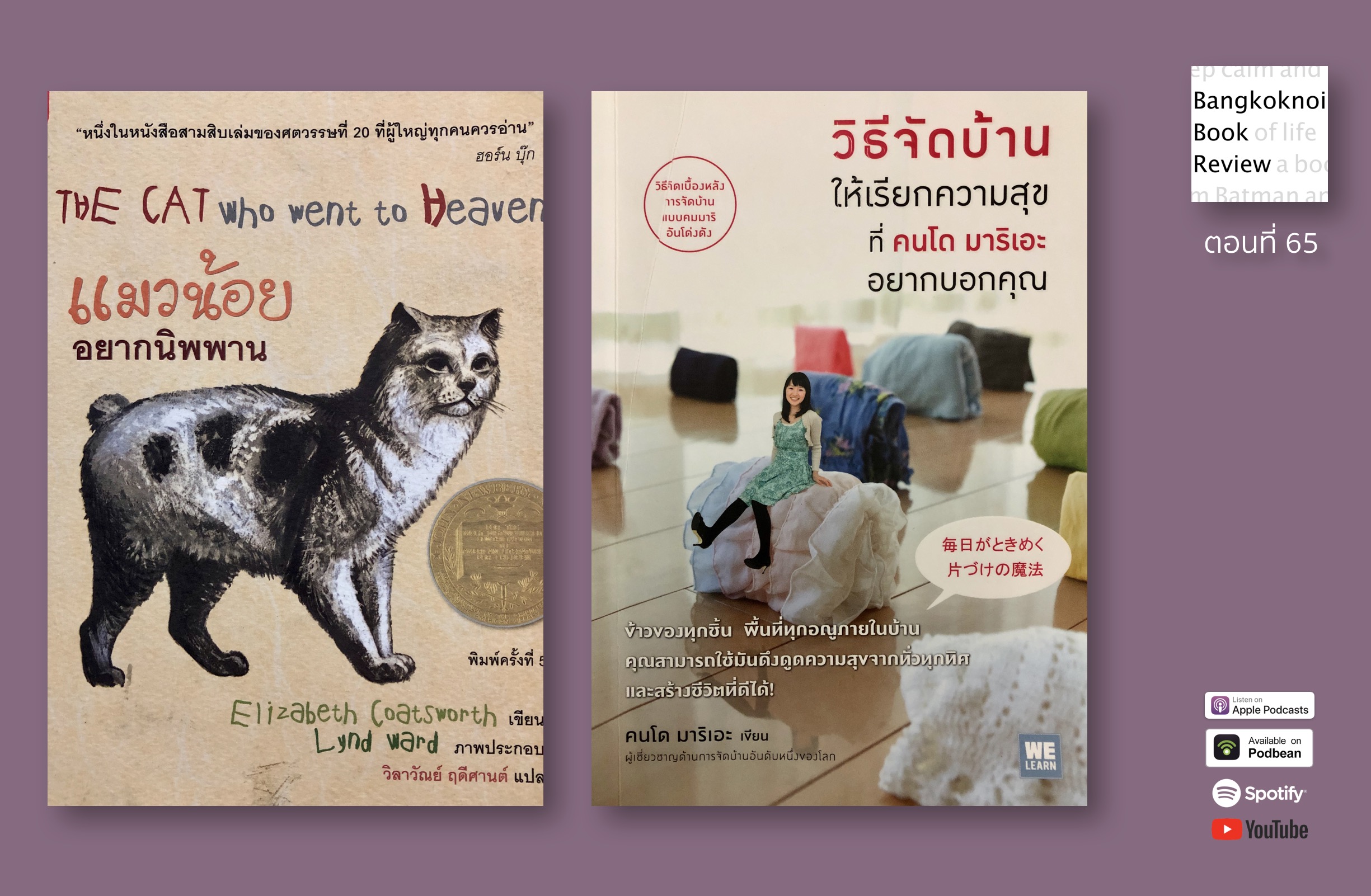 EP65 วิธีจัดบ้านให้เรียกความสุขที่ คนโด มาริเอะ อยากบอกคุณ/ แมวน้อยอยากนิพพาน