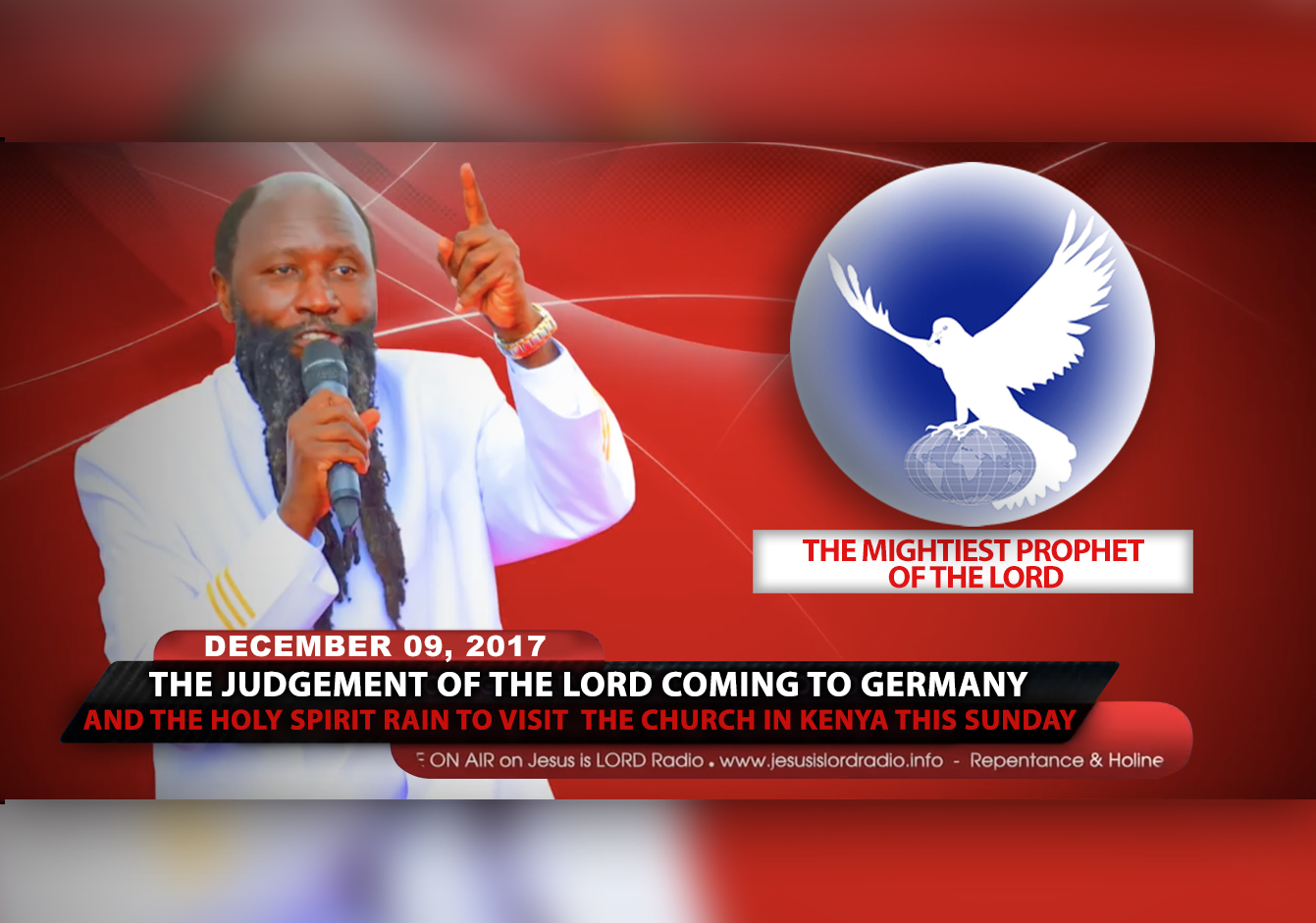 EPISODE 63 - Prophecy of THE LORD's Judgement Over Germany & HOLY SPIRIT RAIN Over Kenya (09Dec2017) - Prophet Dr. Owuor