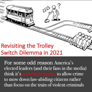 The trolley switch dilemma is back. It is a useful tool to review the irrational logic employed by America's elected leaders and our sensational fake news dumplings.