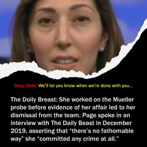 The way the media portrays Lisa Page--who helped agents break the law as counsel for Andrew McCabe and Robert Mueller is disgusting.