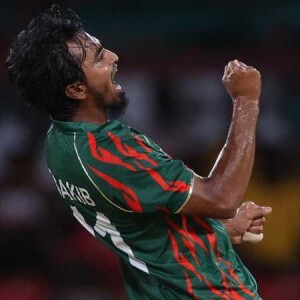 Tanzim Hasan Shakib pulls off a career-best bowling performance to give Bangladesh victory over Nepal in Kingstown.