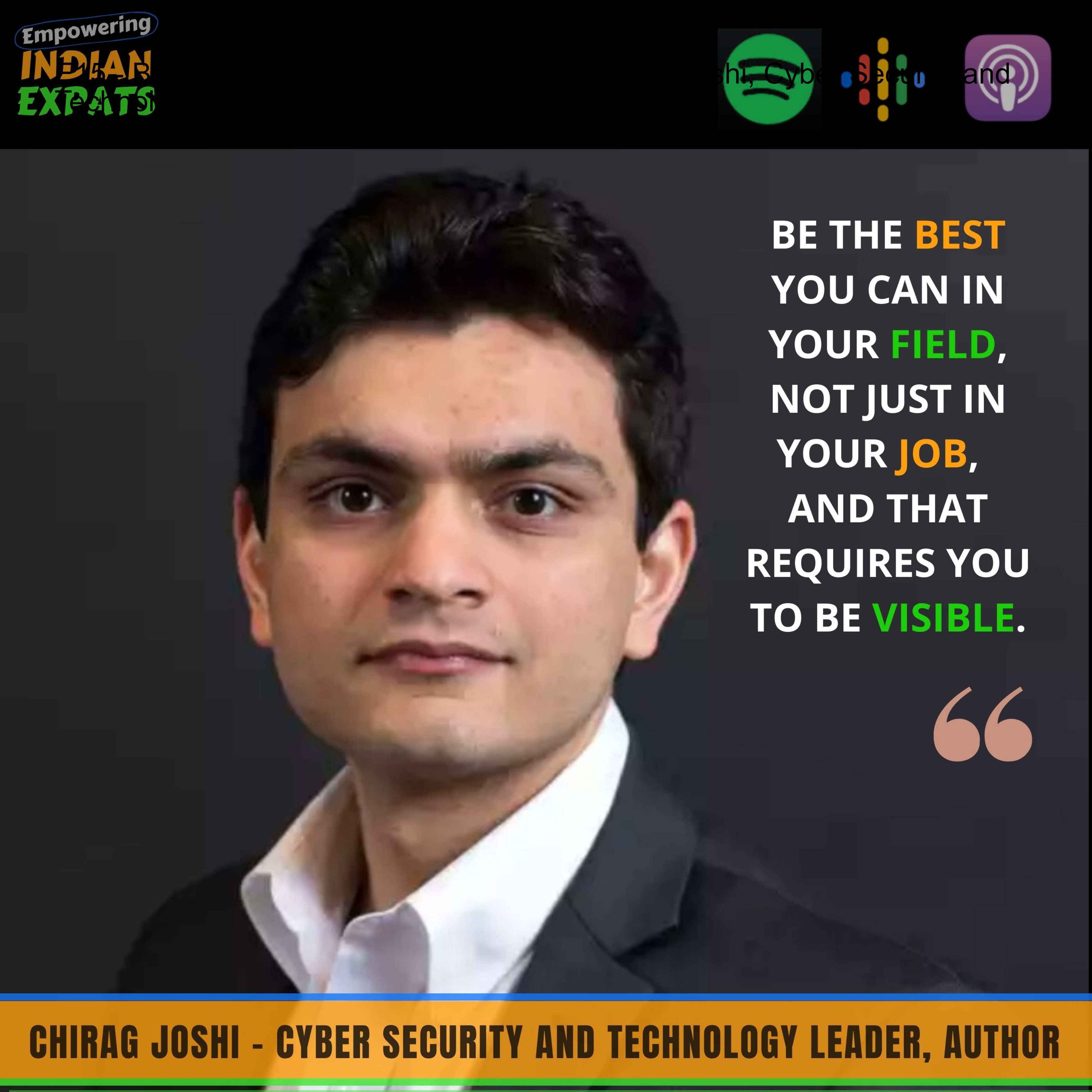 E15 Building Career In Industry 4 0 With Chirag Joshi Cyber Security And Technology Leader Best Selling Author